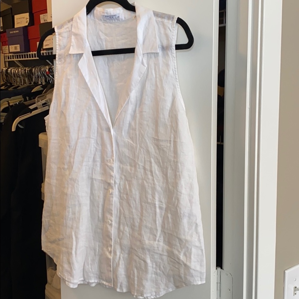 Equipment Linen Shirt - White